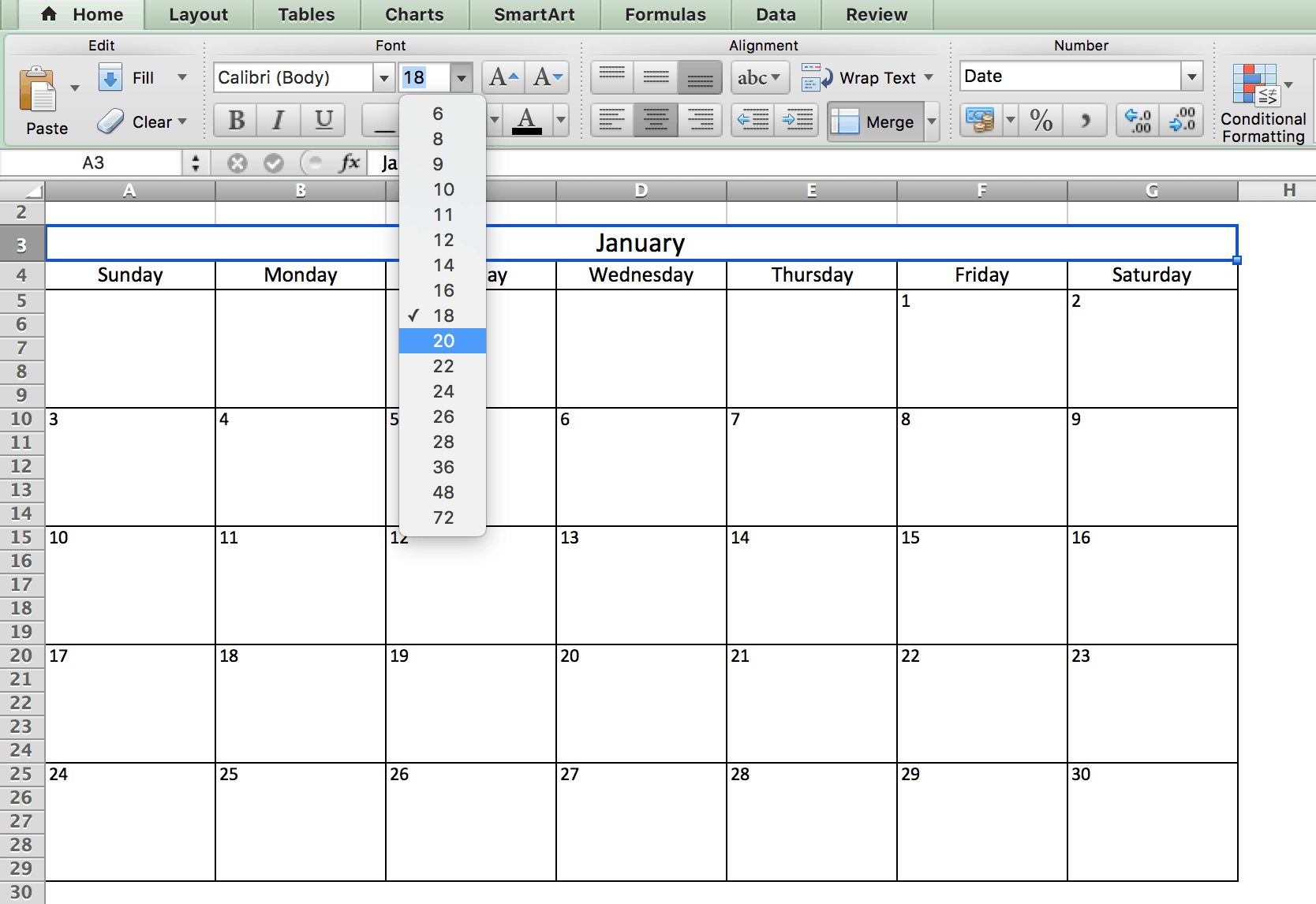 Make A 2018 Calendar In Excel includes Free Template 